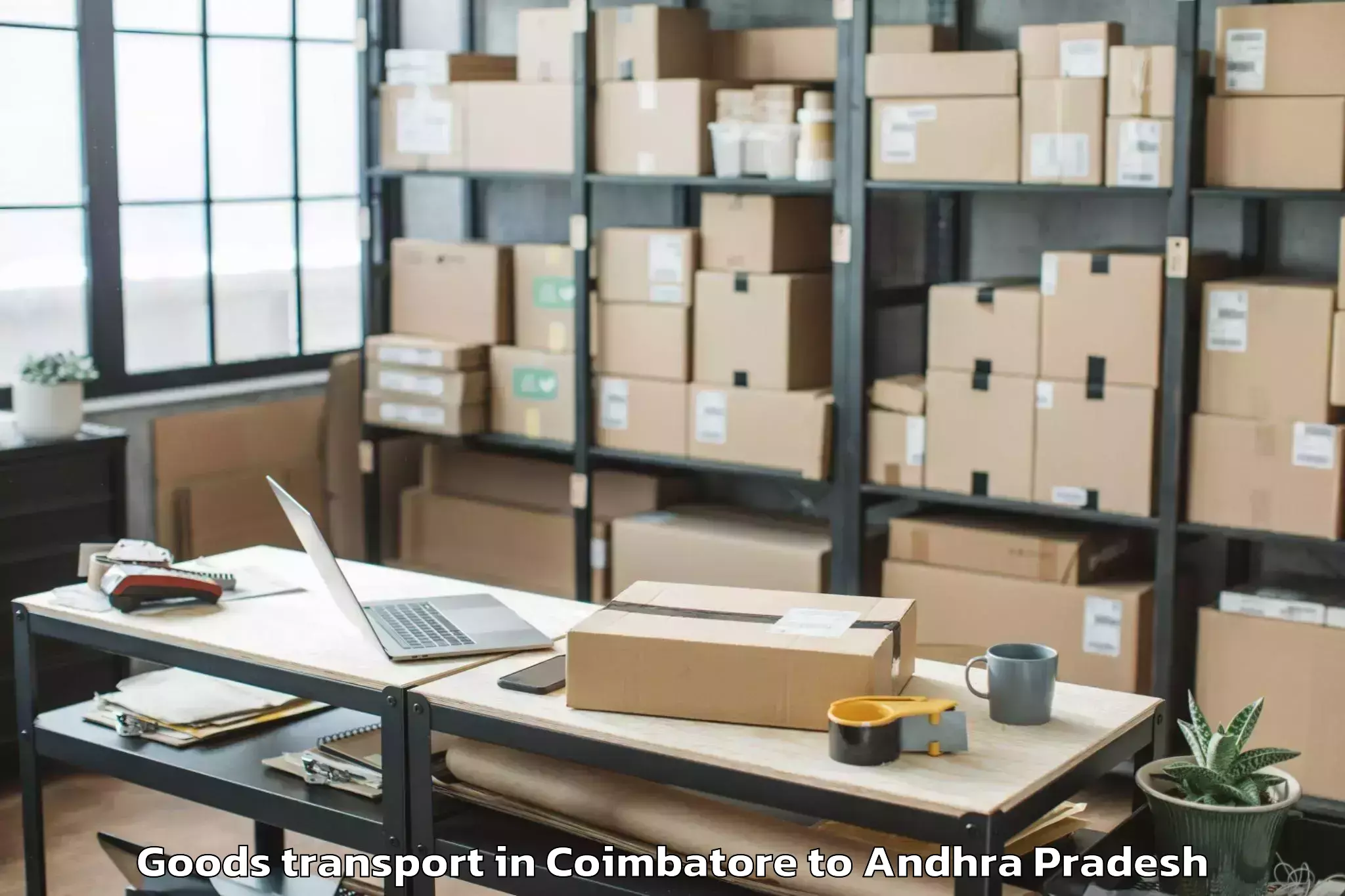 Expert Coimbatore to Guntur Goods Transport